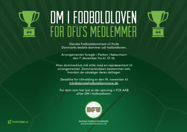 Denne invitation er modtaget fra DFU. Så må vi se hvem FKD vælger til den ærefulde post at repræsentere vores dommerklub.